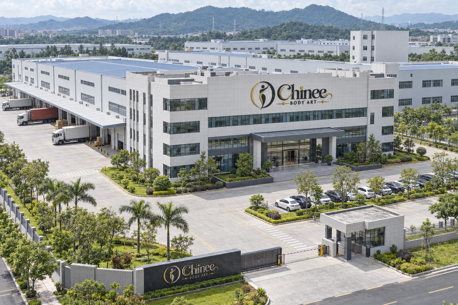 Chinee Body Art manufacturing campus in China