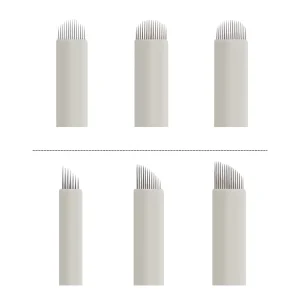 0.15mm U PMU Eyebrow Disposable Microblading Supplies Micro Nano Blade Needle Tebori Microblading