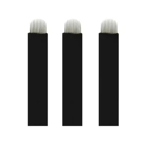 0.18mm Black Microblading Needles Blades Permanent Makeup Tattoo Needles for Manual Pen 12U 14U 16U 18U 9F 12F 14F 16F 18F 21F