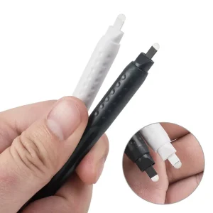 0.18mm NANO 18U Microblading Pen Thinnest Disposable Plastic Semi-Permanent Tattoo Tool With Sterile Microblades