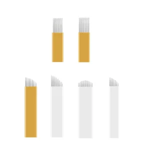 0.18mm PCD 18U PMU Microblading Blades Private Label Permanent Makeup Needles for Eyebrow