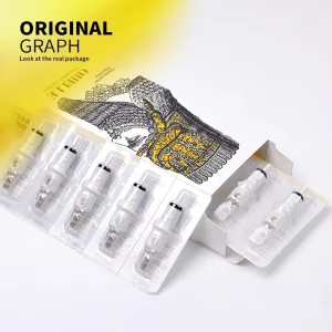 0.25mm Bugpin Tattoo Cartridge Needles 20pcs White Color Permanent Makeup Eyebrow Microblading Tattoo Needle Cartridge