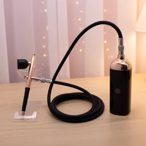 0.3mm Cordless Rechargeable Mini Air Compressor Paint Sprayer Nail Art Cake Airbrush Kit 35PSI