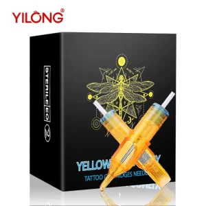 0.3mm Yellow Dragonfly I Tattoo Needle Disposable Cartridges Factory 08RL Custom Tattoo Needle Cartridges