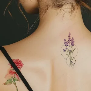 1 Set Per 35 Sheets Colorful Small Floral Temporary Tattoo for Women Fake Body Art Long Lasting Hand Stickers