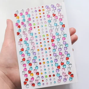 1-Sheet 3D Acrylic Teardrop Rhinestone Face Stickers