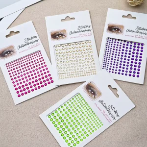 1 Sheet Eye Body Face Gem Jewels Rhinestone Stickers Self Adhesive Crystal Rainbow Makeup Diamonds Face Stick Gem