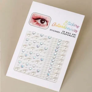 1 Sheet Self-Adhesive Heart-Shaped Face & Body Tattoo Sticker Fashionable Sexy Temporary Design