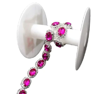 1.2cm High Grade Multicolor Crystal Rhinestone Body Chain Eco Friendly Sew On Technique