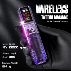 1.47inch Color Screen Aluminum Wireless Tattoo Pen Set 1600mAh Rechargeable Tattoo Machine Tool