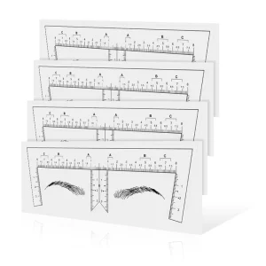 10 50 100pcs Plastic Eyebrow Ruler Sticker for Microblading Disposable Adhesive Measurement Stencil Easy Use Brow Makeup Tools