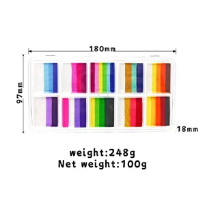 10-Color Children’s Face and Body Painting Set Natural Plant-Based 100g CE & EN71 Certified Safe Non-Toxic