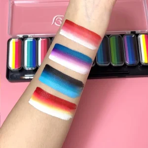 10 Color Kids Makeup Kit Sport Party Halloween Rainbow Split Cake Washable Skin Harmless Natural Plant Body Art Face Paint Body