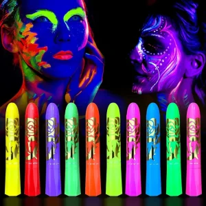10 Color Luminous Face Paint Human Body Painting Facial Painting Halloween Water based Crayon Holiday Makeup Paint
