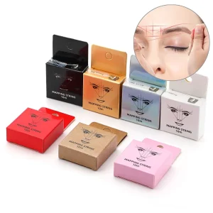 10 Meter Brown Linen Thread Eyebrow Dyeing Mapping Makeup Tool Semi Permanent Positioning Measure Plastic