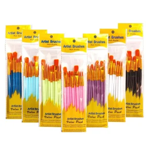 10 Oil Paint Brush Set Nylon Hair Plastic Paintbrush Art Supplies Student Brush Manufacturer