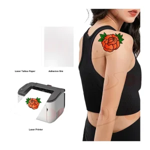 10 Sets Custom White Fashionable Sexy Temporary Tattoo Stickers Paper A4 Size Laser Ready for DIY Digital Body Face Application