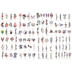10 Sheets Retro Temporary Tattoos Classic Old School Colorful Tattoos Stickers Flowers Snake Adult Men Women Body Art
