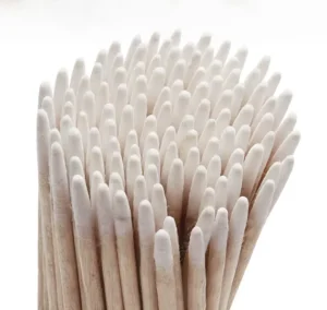 100 PCS Wooden Eyelash Micro Fiber Applicator Brush Micro Cotton Swab for Permanent Makeup Lash Tools and Accessories