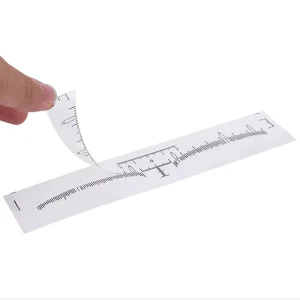 100 Pack Eyebrow Ruler Disposable Brow Ruler Microblading Adhesive Sticker Stencil Guide Measuring Tool