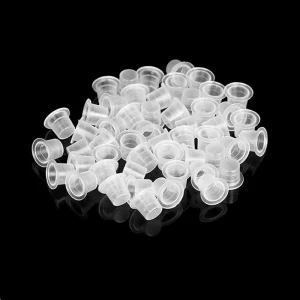 100 Pcs Set Transparent Lightweight Plastic Tattoo Pigment Cups in S M L Sizes Permanent Makeup Accessories
