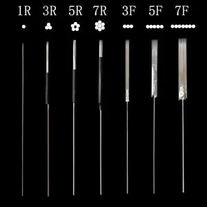 100 Pieces Box TN-1R Medical Grade Stainless Steel Tattoo Machine Microblading Needles Permanent Eyebrow Lip Independent