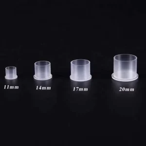 1000 Pcs Self Standing Tattoo Ink Cup with Base Plastic Disposable Makeup Pigment Ink Cups