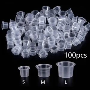 1000pcs bag Disposable Permanent Makeup Tattoo Ink Cup Pigment Holder Containers S M L for Tattoo Accessories Supply