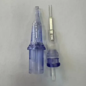 1007F*2 316 Stainless Steel Disposable Eyebrow Tattoo Needles Permanent Makeup Lip Tattoos E.O. Gas Sterilized Cartridge CE