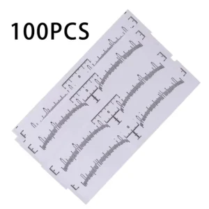 100PCS Disposable Eyebrow Ruler Sticker Adhesive Eyebrow Positioning Makeup Tool Eyebrow Sticker for Beauty Women