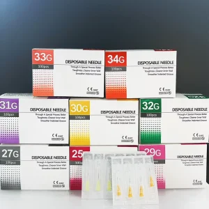 100Pcs Box Tattoo Small Painless Beauty Needle 30G13MM 32G4MM 34G8MM 29G13MM Superfine Sterile Injector Needle Eyelid Tools