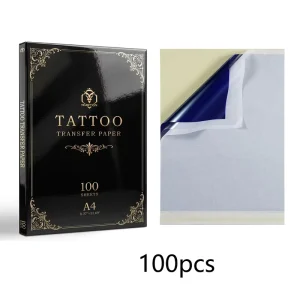 100Pcs Tattoo Transfer Paper Artist Freehand Thermal Copier Stencil Papers for Tattoo Transfer Machine Supplies