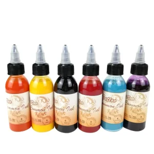 100ml Non toxic Long Time Lasting Temporary Airbrush Tattoo Ink 18 Colors Easy Coloring 2 Year Shelf Life For Custom Designs