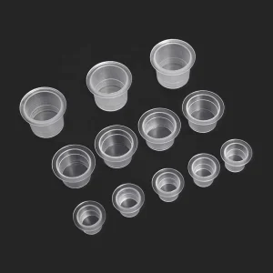 100pc S/M/L Plastic Disposable Microblading Tattoo Ink Cups Permanent Makeup Pigment Clear Holder Container Cap Tattoo Accessory