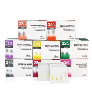 100pcs 25G 27G 29G 30G 31G 32G 34g Superfine Small Painless Needle 4mm 13mm Ultrafine Teeth Eyelid Tool Needles