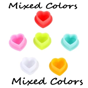 100pcs High Quality Stable Base Disposable Heart Shape Silicone Pigment Holder Tattoo Ink Cup PMU Accessories for Body Art