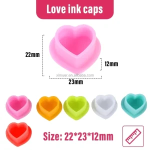 100pcs Permanent Makeup Silicone Ink Cup Caps for Professional Artists