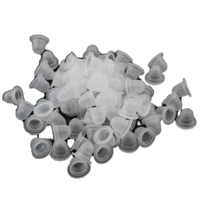 100pcs Soft Disposable U Shaped Silicone Tattoo Ink Cups Microblading Pigment Cup for Permanent Makeup