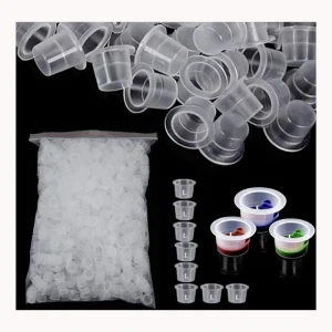 100pcs/bag Tattoo Ink Caps Cups Pigment Cups Plastic Ink Cups Mixed Sizes 19mm 17mm 12mm