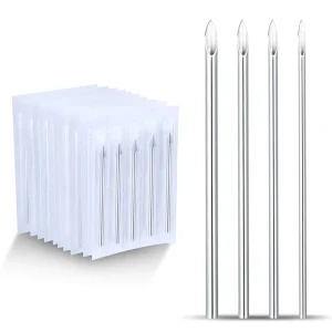 100pcs box 316l Surgical Steel Disposable Beauty Tattoo Piercing Needles Sterile Needle for Nose Lip Ear Piercing Tools