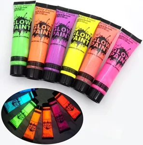 10ML UV Neon Waterbased Glow-in-the-Dark Luminous Face Body Paint for Children for Halloween Cosplay Make up
