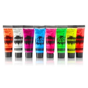 10ml UV Light Washable Glow Pigments Water Based Fluorescent Body Paint Makeup Paint for Kids