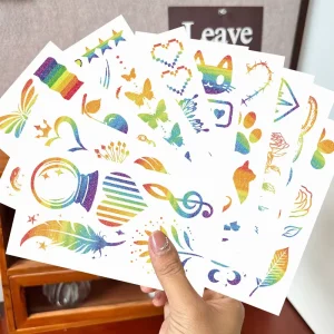 10pcs Cross-border Colorful Elements Tattoo Stickers Waterproof Suitable for Festival Parties Gatherings