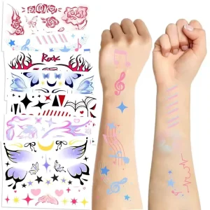 10pcs Cross-border Colorful patterns Tattoo Stickers Waterproof Suitable for Festival Parties Gatherings