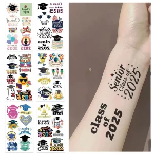 10pcs Cross-border Graduation Season Tattoo Stickers Waterproof Suitable for Festival Parties Gatherings