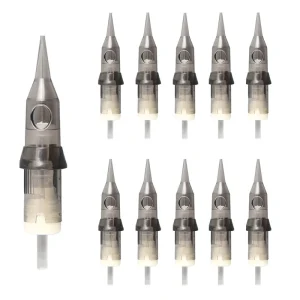 10pcs Lot Tattoo Makeup Cartridge for Tattoos Pen Gun Machines Disposable 0.30MM Grey Sterilized Safe Single Needles