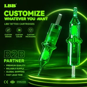 10pcs box Supply LBB Tattoo Cartridge Needles Customize Shell Color Needles PMU Cartridge