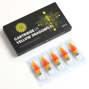 10pcs box Tattoo Cartridge Needle Yellow Dragon Cartridge III Professional Makeup Cartridge Needles Piercing Tattoo Accessories