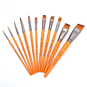 11 Sizes Soft Nylon Body Paint Brushes UV Coated Handle Professional Fine Detail Brushes for Face Body Art Makeup Supplies