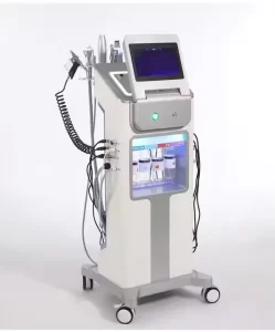 11-in-1 Hydro Treatment Facial Machine Water Wheel Microdermabrasion Standing Spa Salon Beauty Equipment ABS Oxygen Jet RF